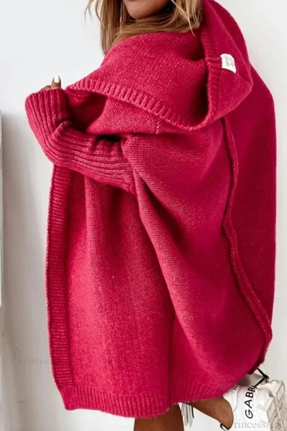Damen Strickjacke mit Reverskragen und Farbblock-Muster
