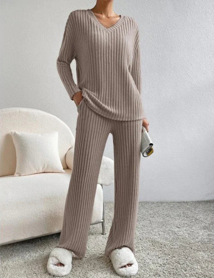 Damen Pullover-Set mit weiter Hose