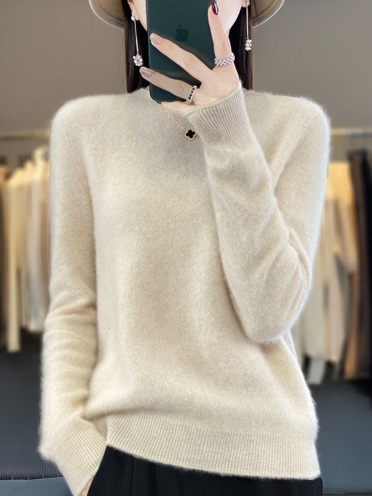 Damen warmer Pullover in lockerer Passform