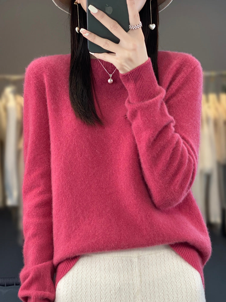 Damen warmer Pullover in lockerer Passform