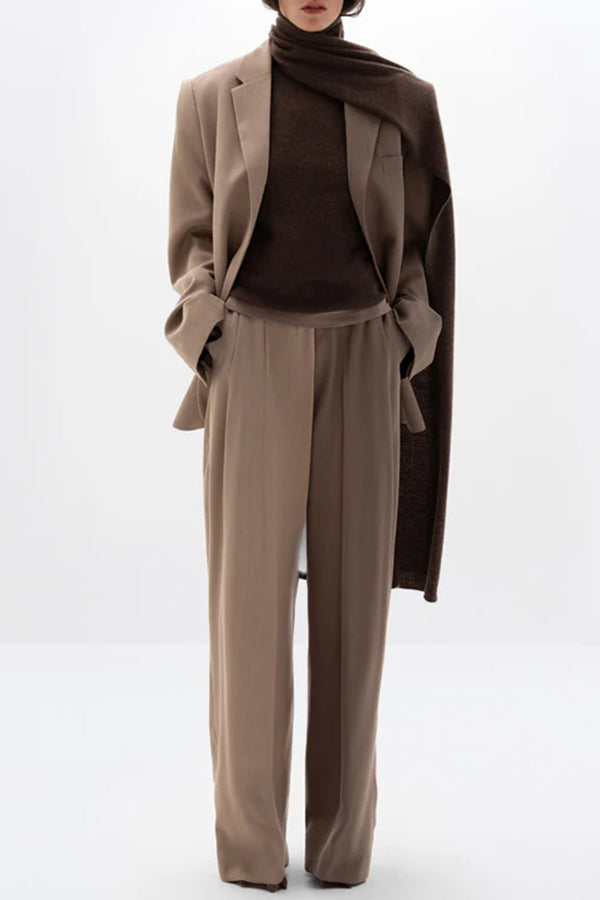 Damen Oversized-Blazer-Set mit Weitbein-Hose