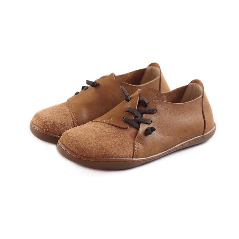 Damen Slip-on-Loafer mit Kontrastnähten und seitlicher Schnürung