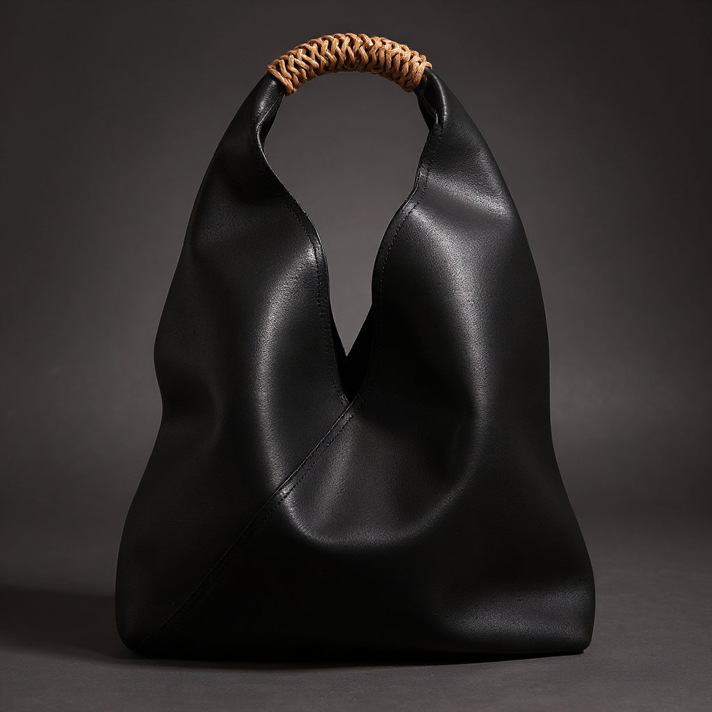 Damen weiche Hobo Bag mit geflochtenem Henkel