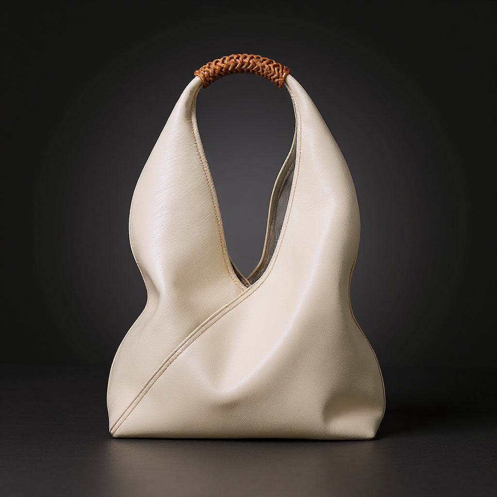 Damen weiche Hobo Bag mit geflochtenem Henkel