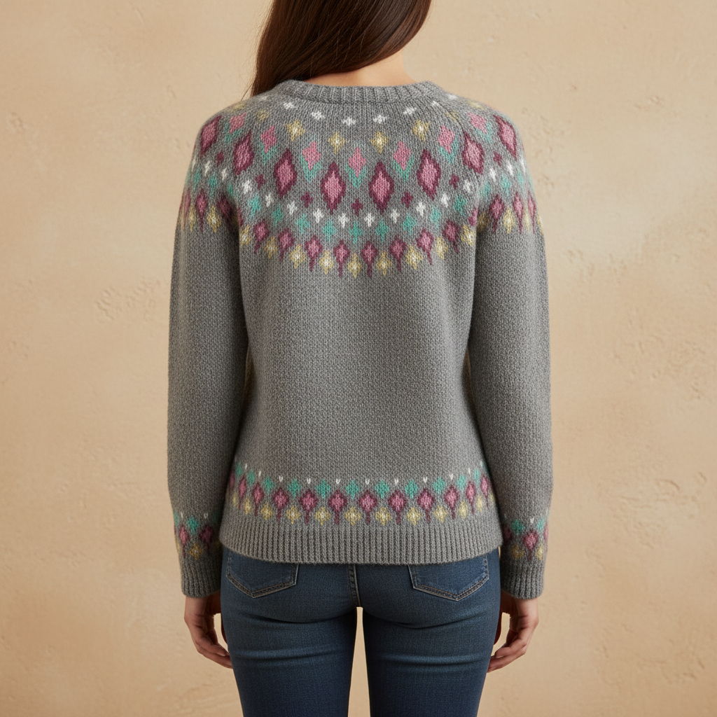 Damen Norwegerpullover aus weichem Strick
