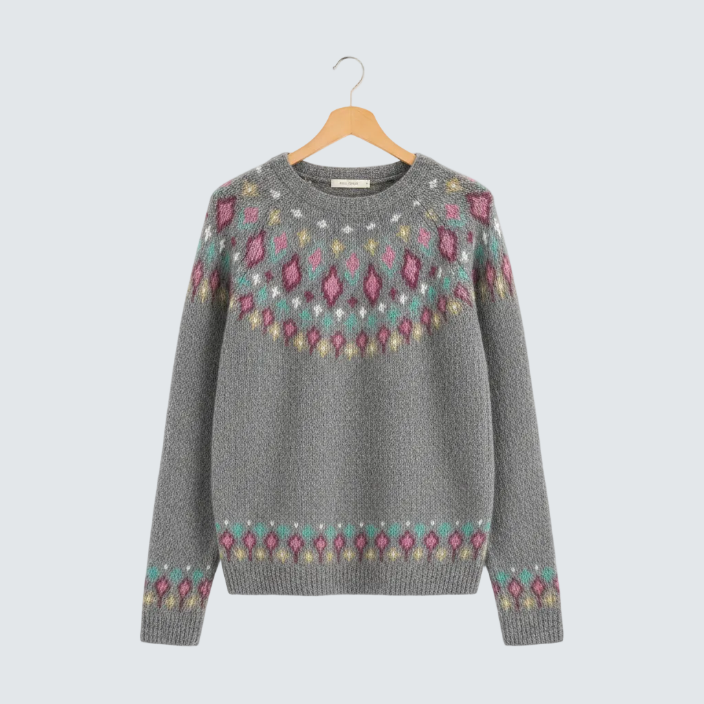 Damen Norwegerpullover aus weichem Strick