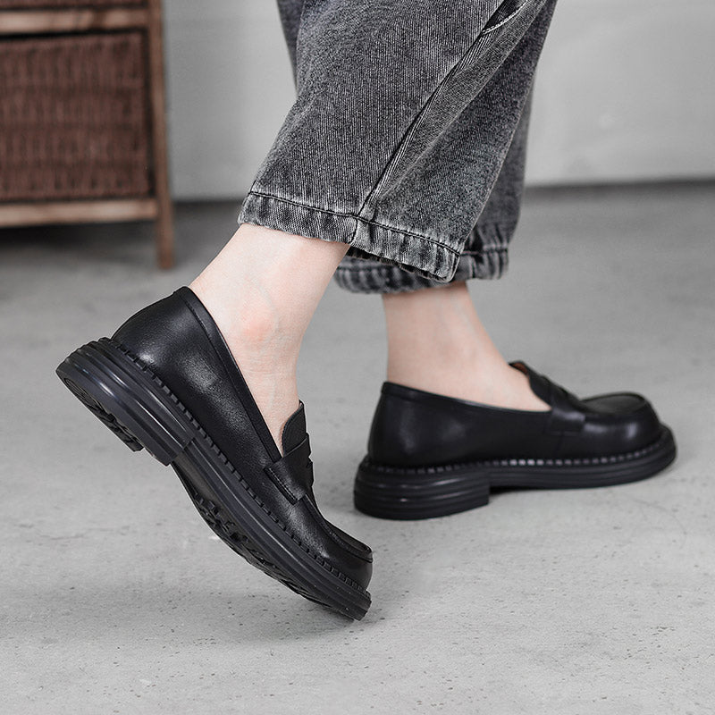 Damen Penny-Loafer mit breitem Zehenraum