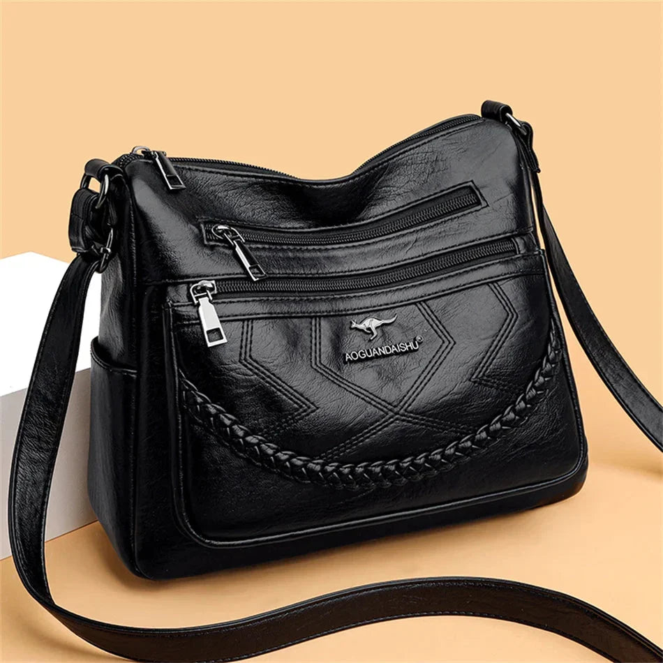Damen Crossbody Schultertasche mit verstellbarem Schulterriemen