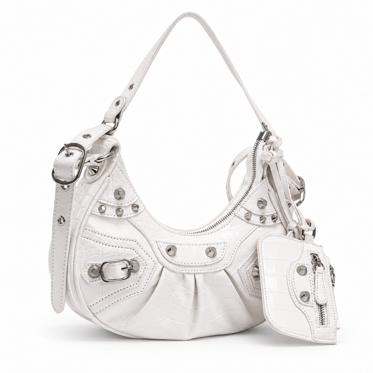 Damen kompakte Crossbody Tasche mit Reißverschluss