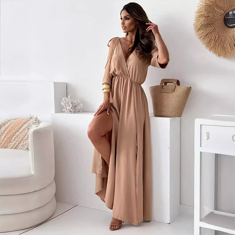 Damen Maxikleid mit Schlitz