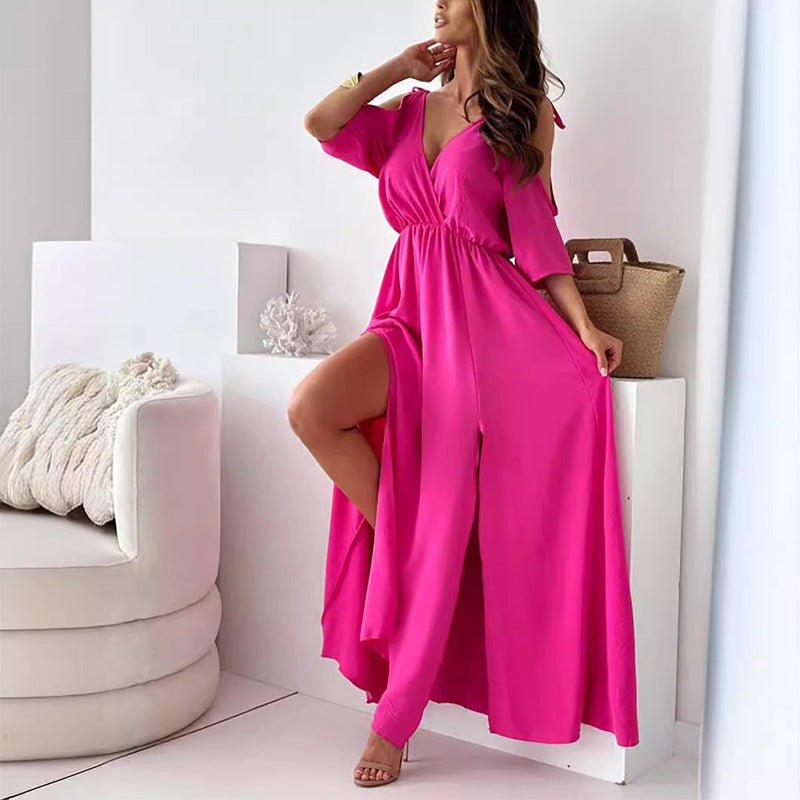 Damen Maxikleid mit Schlitz