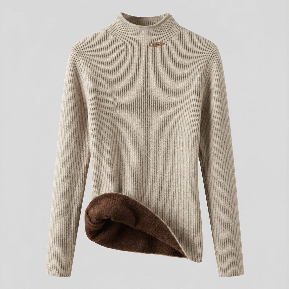 Damen warmer Pullover mit Stehkragen