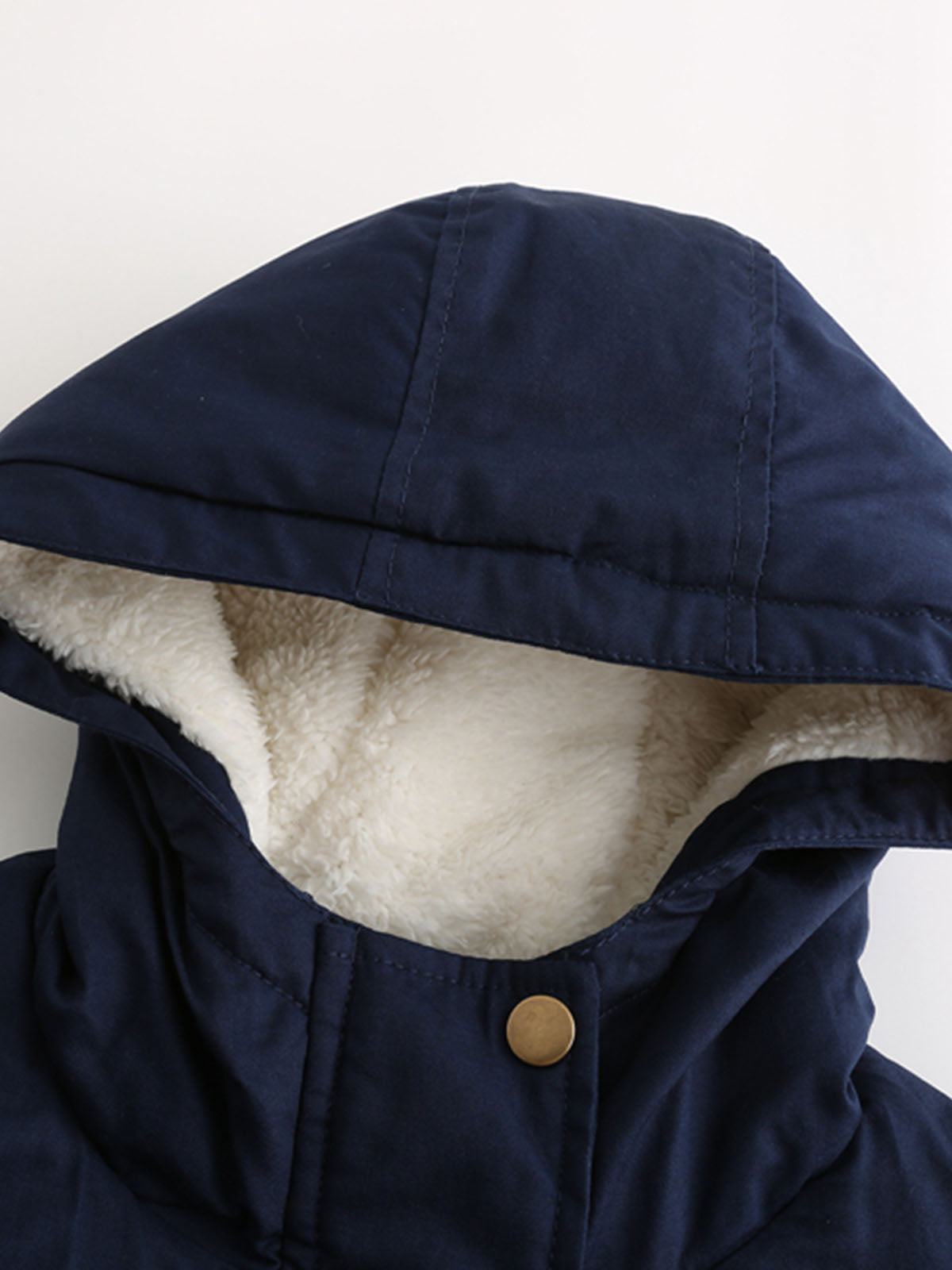 Damen Midiparka mit Kapuze und Frontreißverschluss