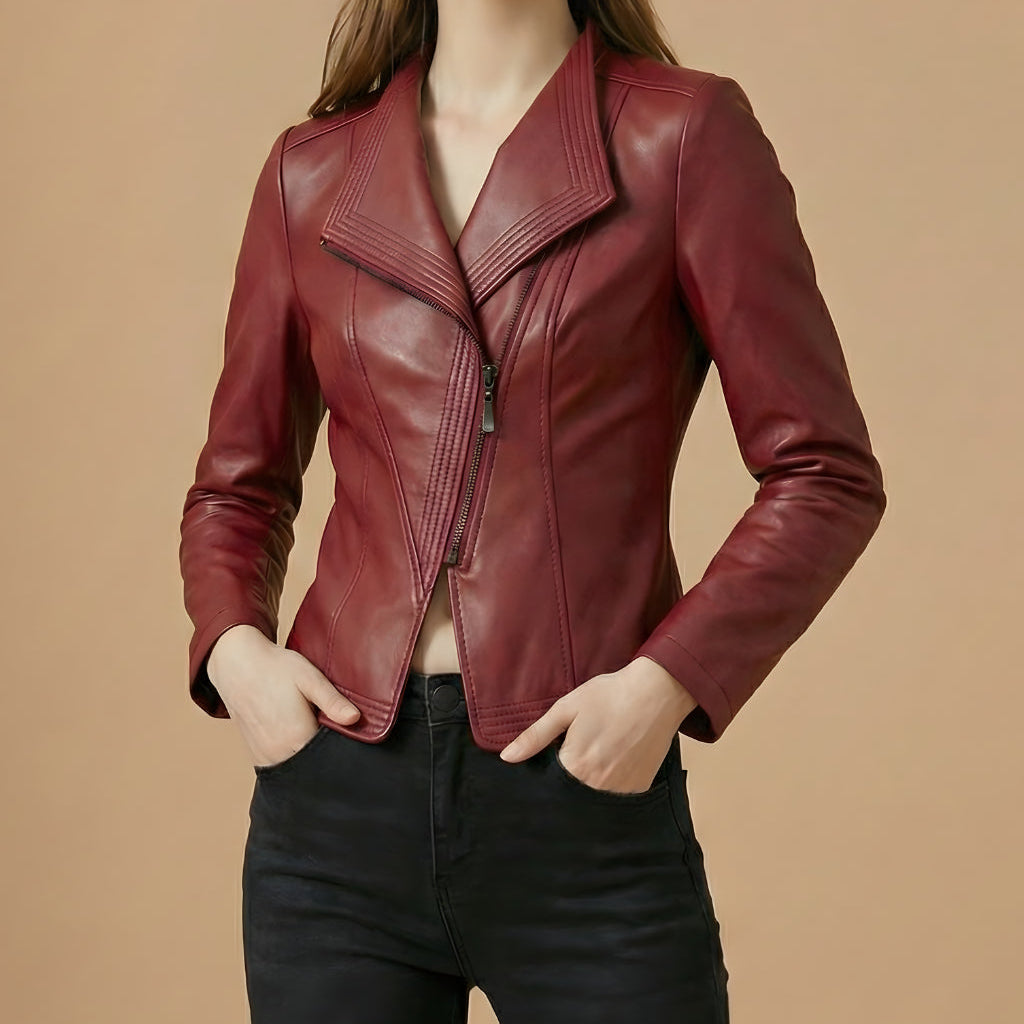 Damen Bikerjacke aus Schaffell