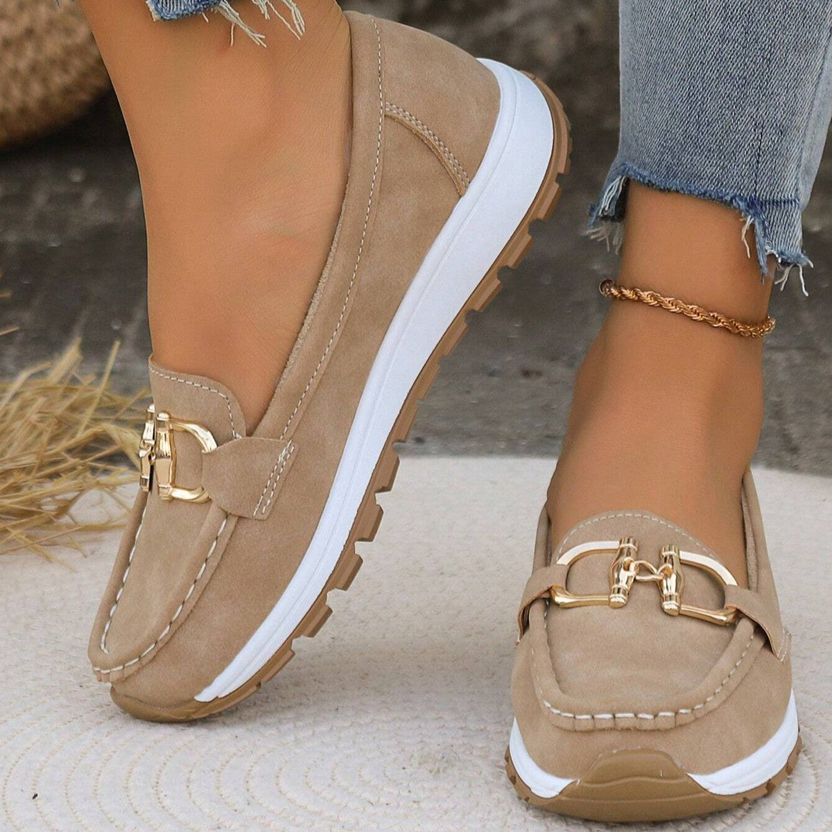 Damen Loafer mit rutschfester Sohle