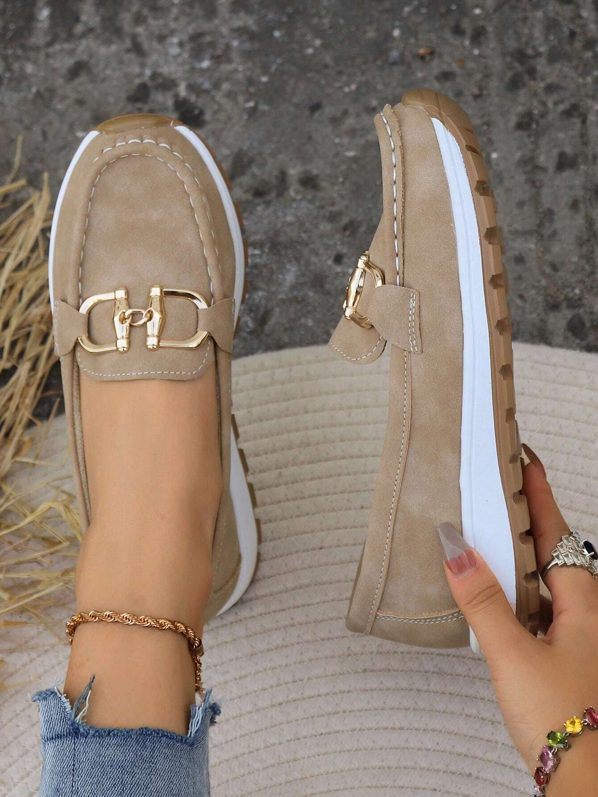 Damen Loafer mit rutschfester Sohle
