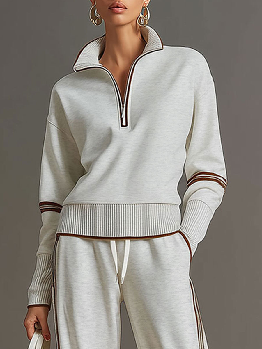 Damen Sweatshirt-Set mit weiter Hose