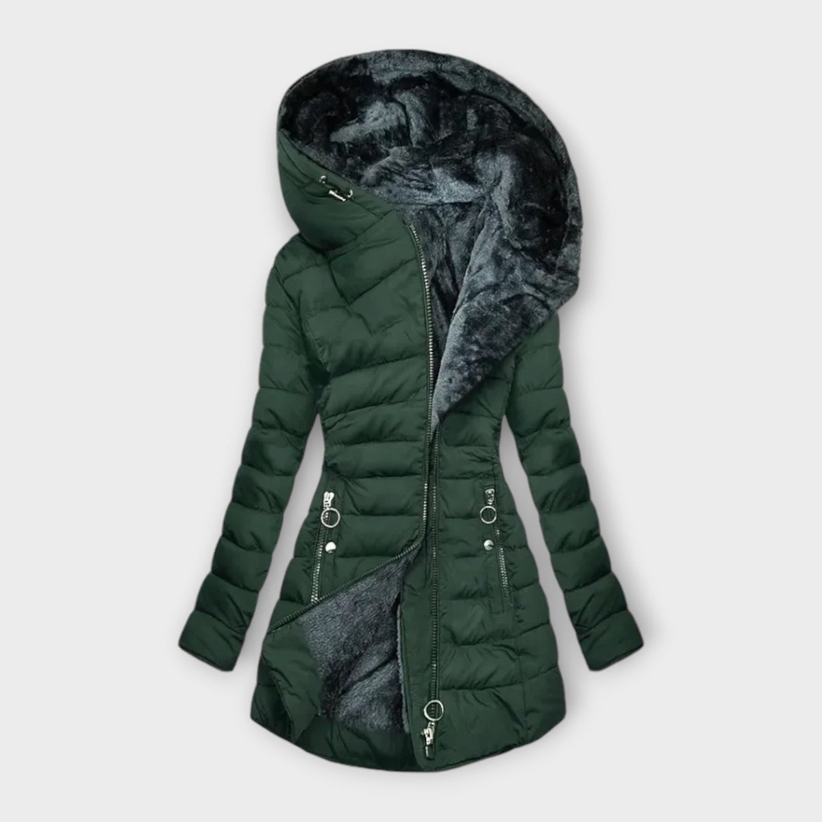 Damen gesteppter Wintermantel mit warmem Innenfutter