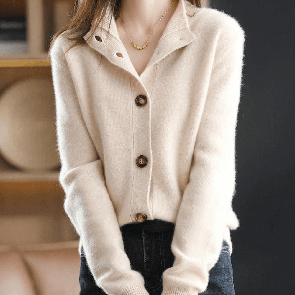 Damen warme Strickjacke leicht und weich