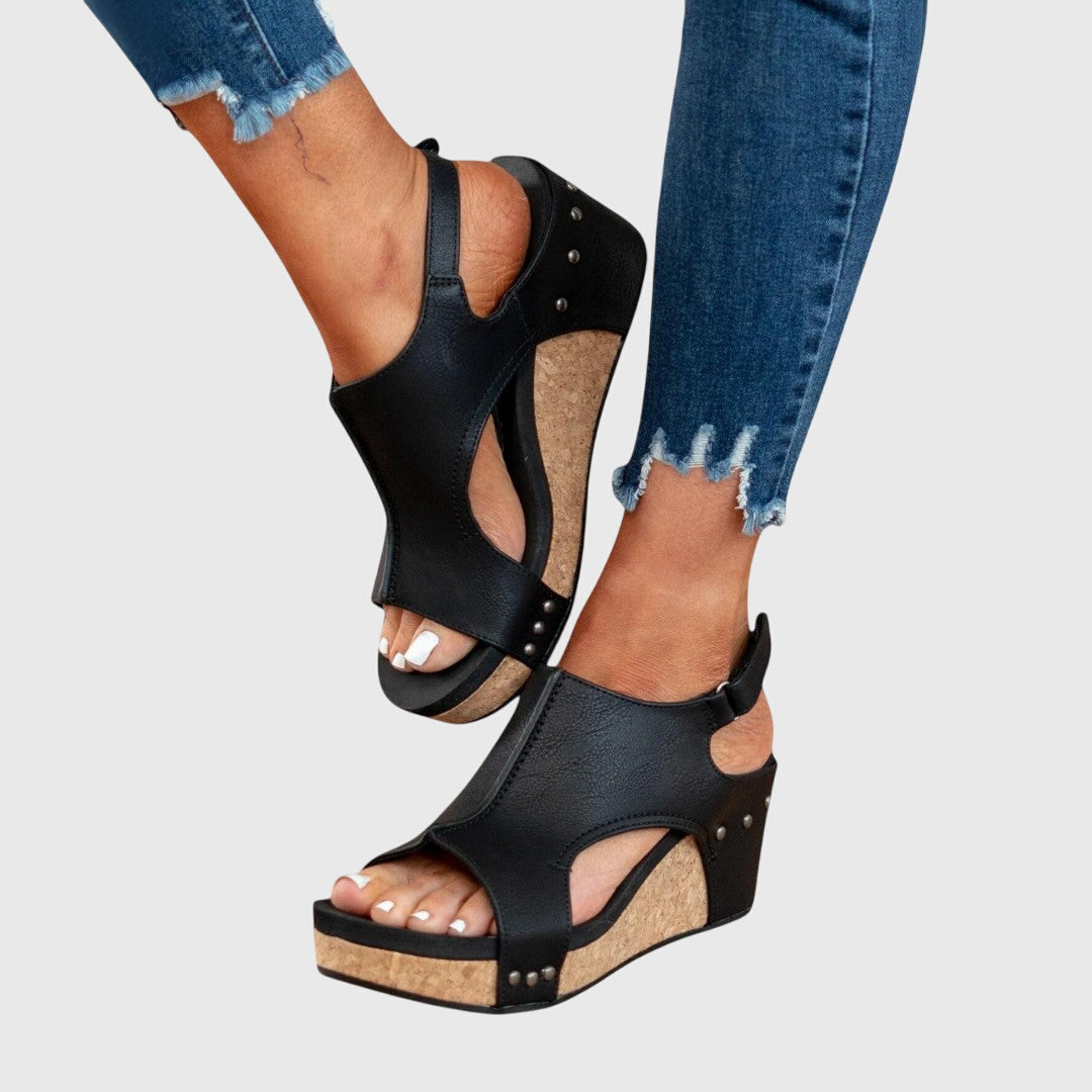 Damen Keilsandalen mit verstellbarer Spange