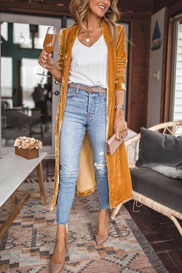 Damen Kimono-Mantel aus Samt