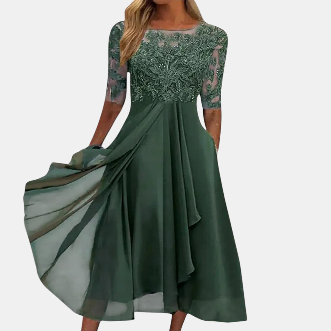Damen Spitzenkleid mit figurbetonter Passform