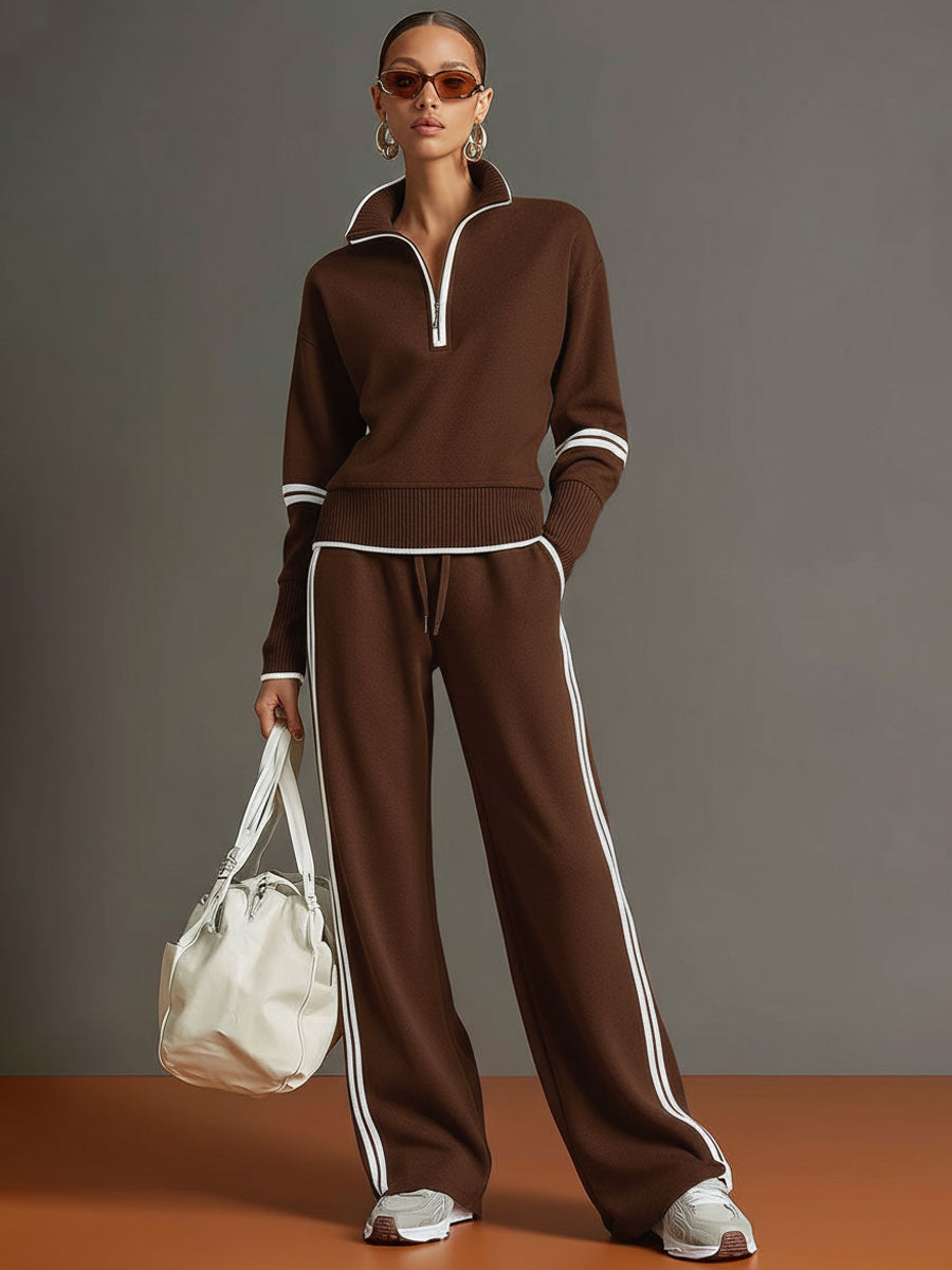Damen Sweatshirt-Set mit weiter Hose