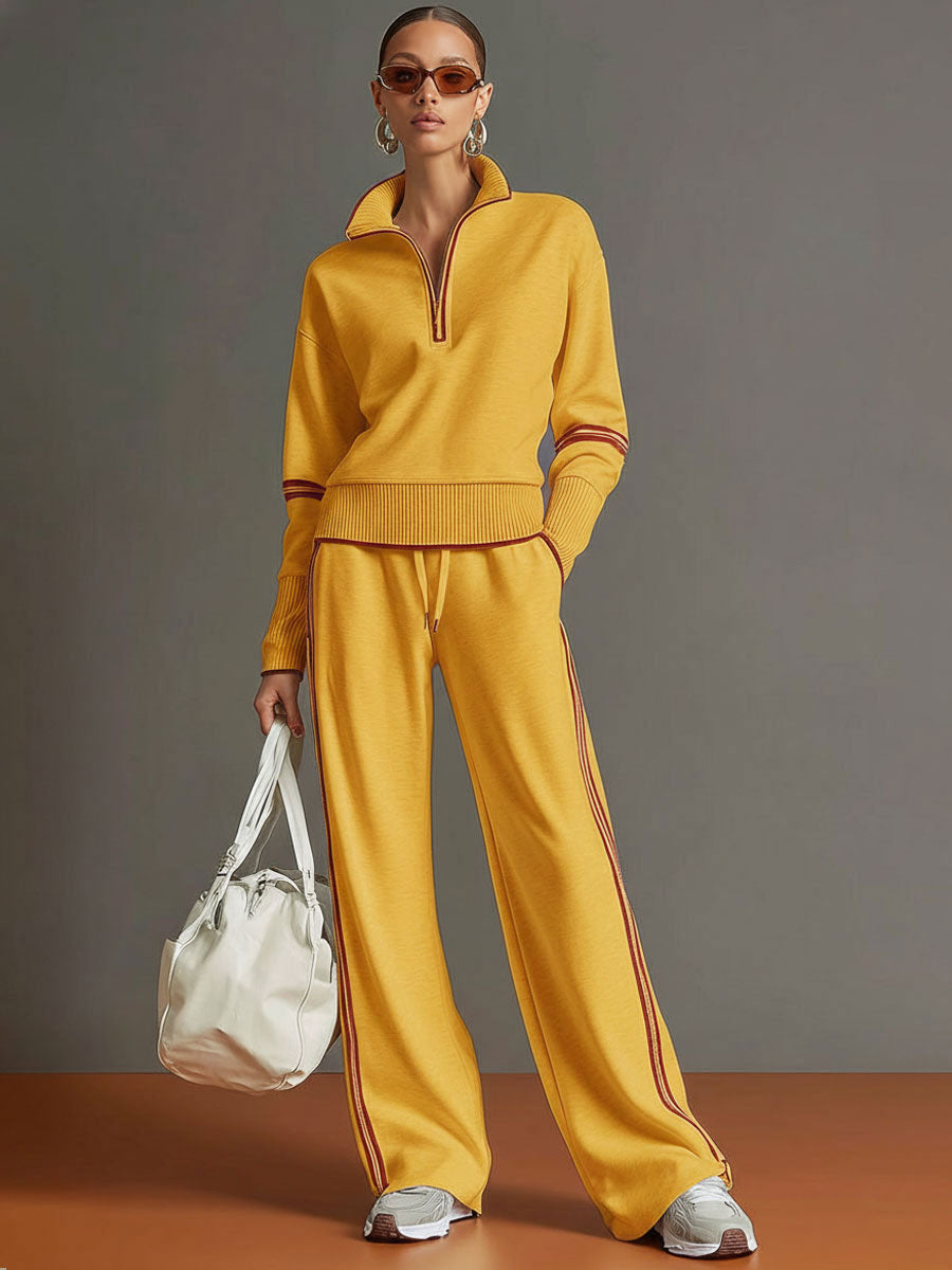 Damen Sweatshirt-Set mit weiter Hose