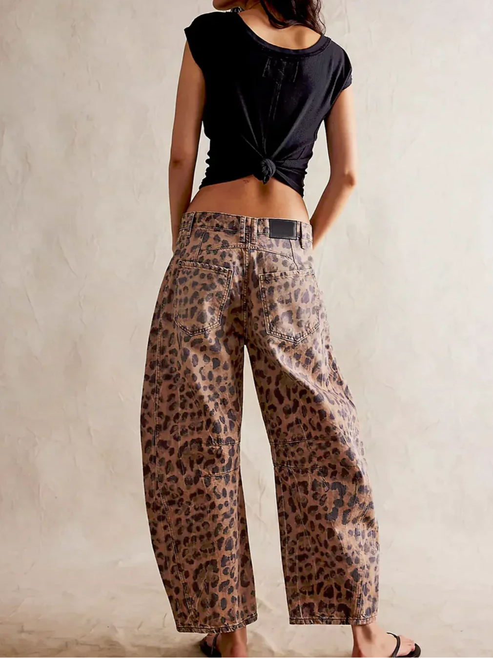 Damen Barrel-Leg-Jeans mit weitem Bein