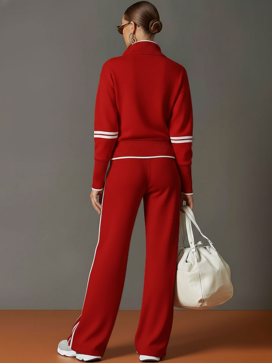Damen Sweatshirt-Set mit weiter Hose