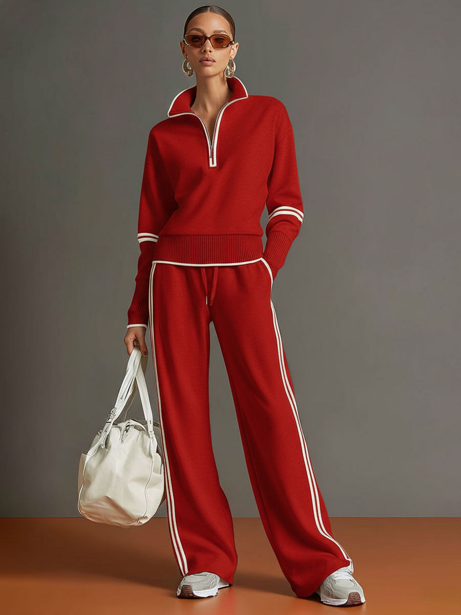 Damen Sweatshirt-Set mit weiter Hose