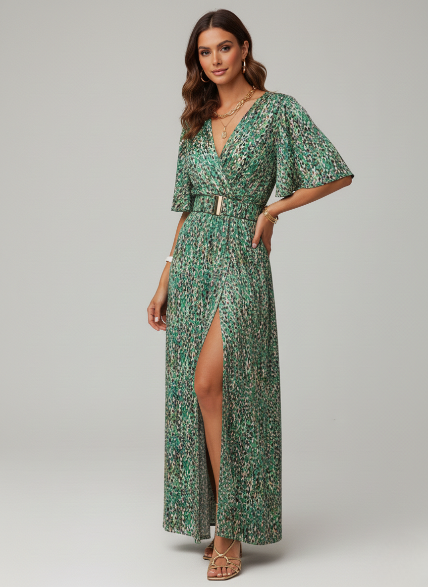 Jana Maxikleid Wickel Hoher Schlitz