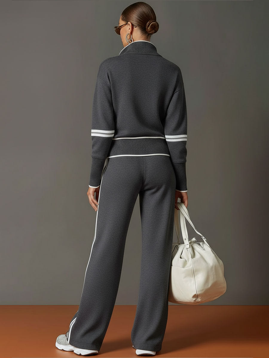 Damen Sweatshirt-Set mit weiter Hose