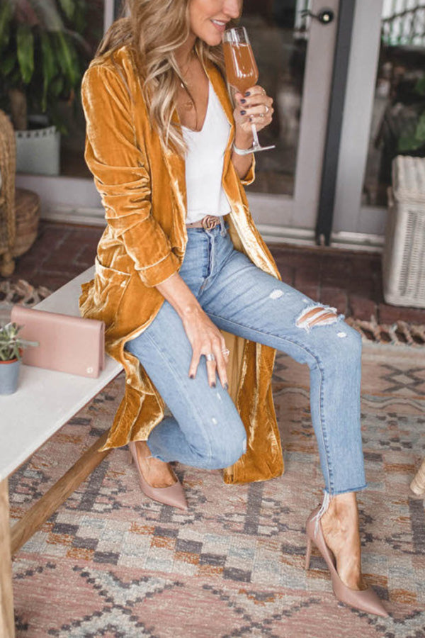 Damen Kimono-Mantel aus Samt