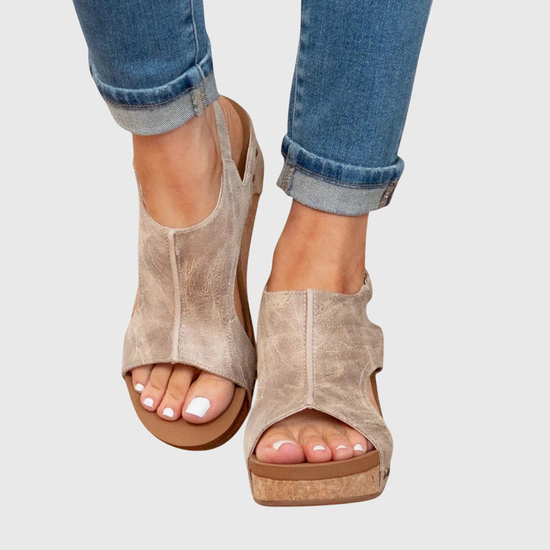 Damen Keilsandalen mit verstellbarer Spange