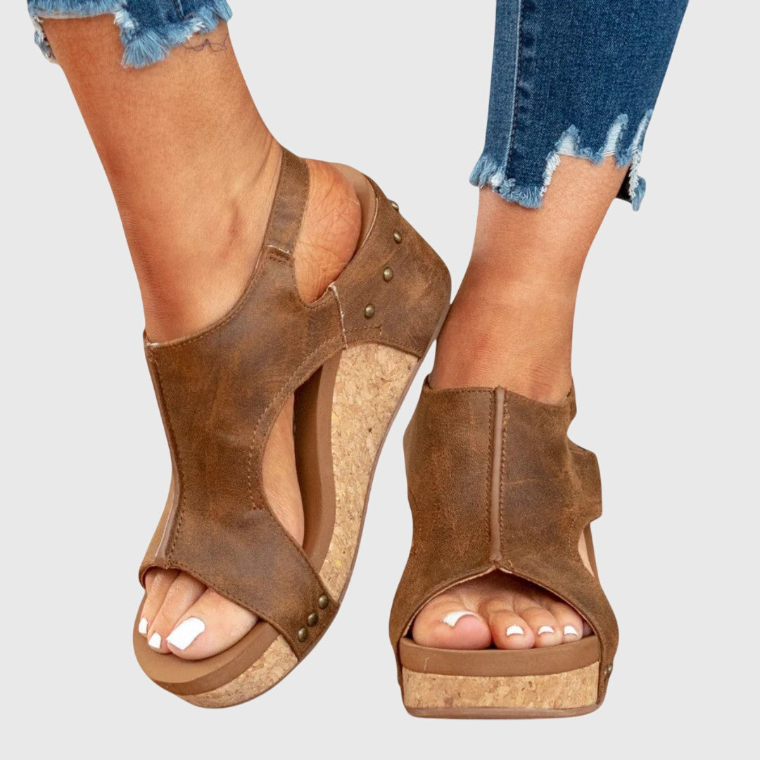 Damen Keilsandalen mit verstellbarer Spange