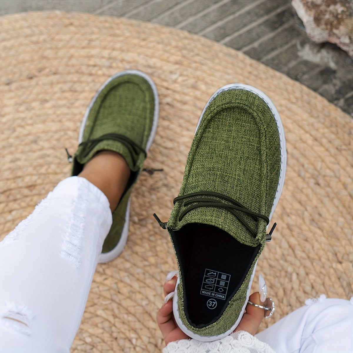 Damen leichte Sneaker mit rutschfester Sohle