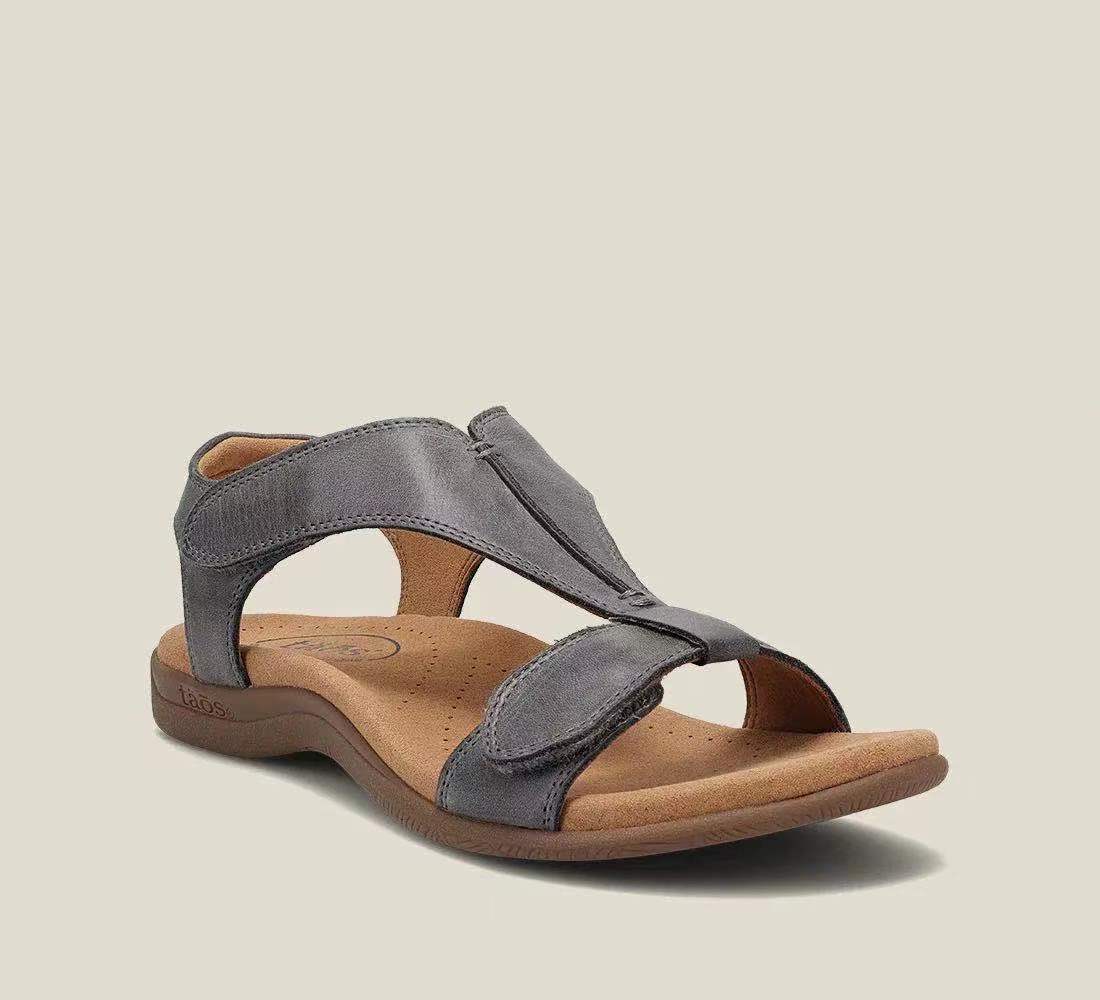 Damen orthopädische Ledersandalen mit verstellbarem Riemen