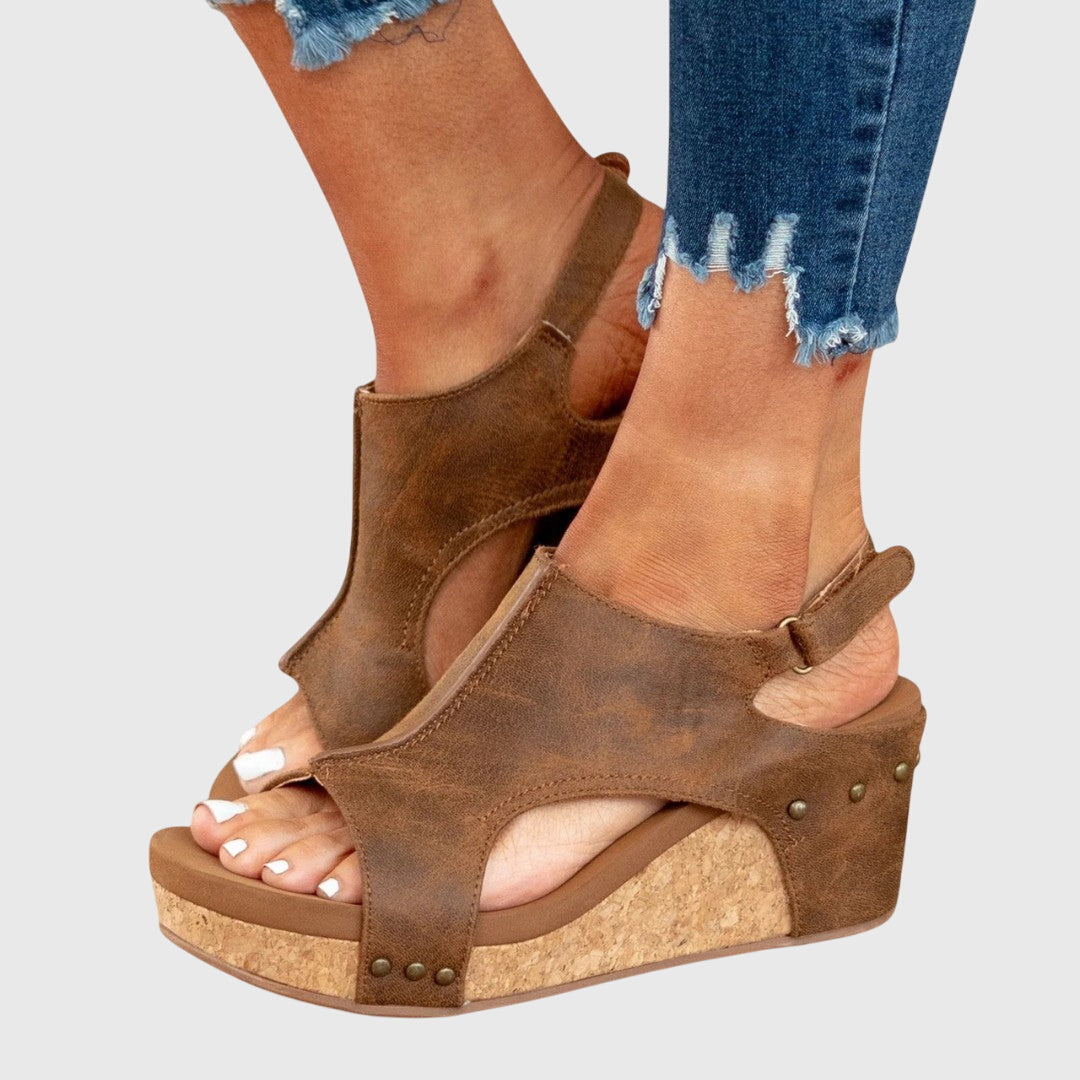 Damen Keilsandalen mit verstellbarer Spange