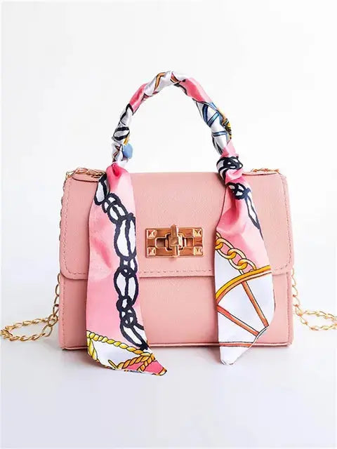 Damen Lederhandtasche mit Goldverschluss