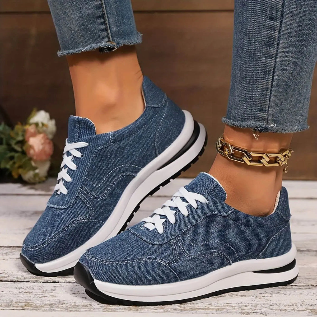 Damen leichte Komfortschuhe ohne Schnürung