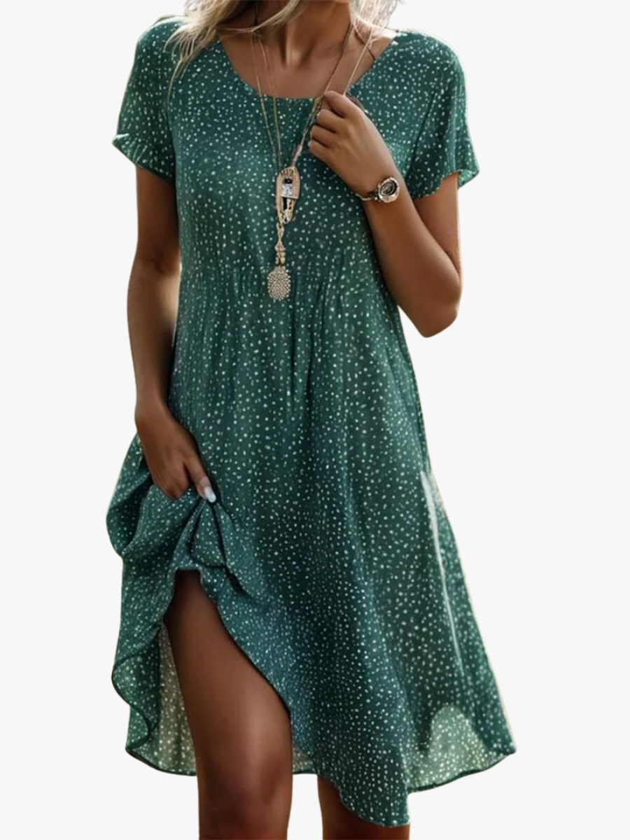 Damen Sommerkleid midi mit fließendem Schnitt