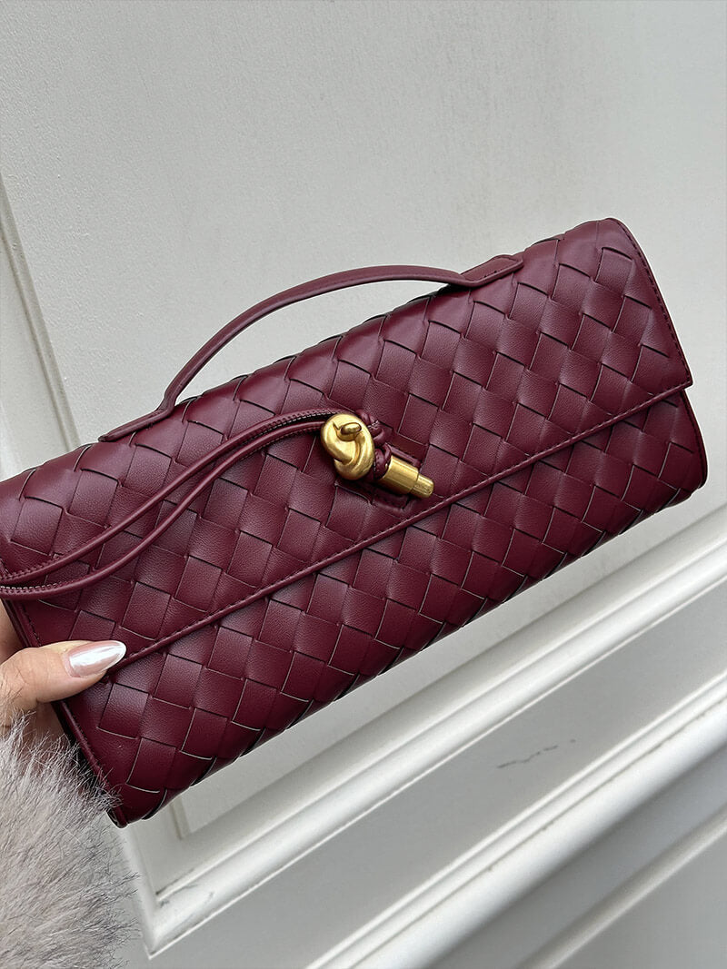 Damen leichte Clutch mit Flecht-Design