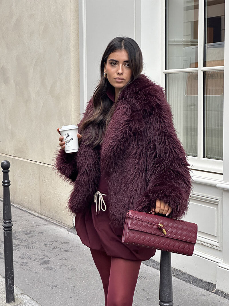 Damen leichte Clutch mit Flecht-Design