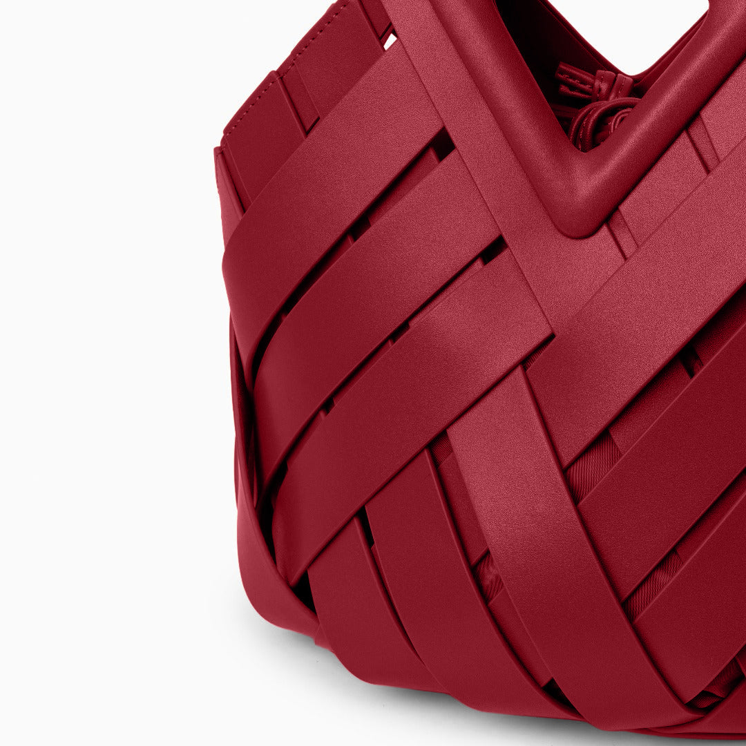 Damen Handtasche mit Flecht-Design und Dreieckshenkel