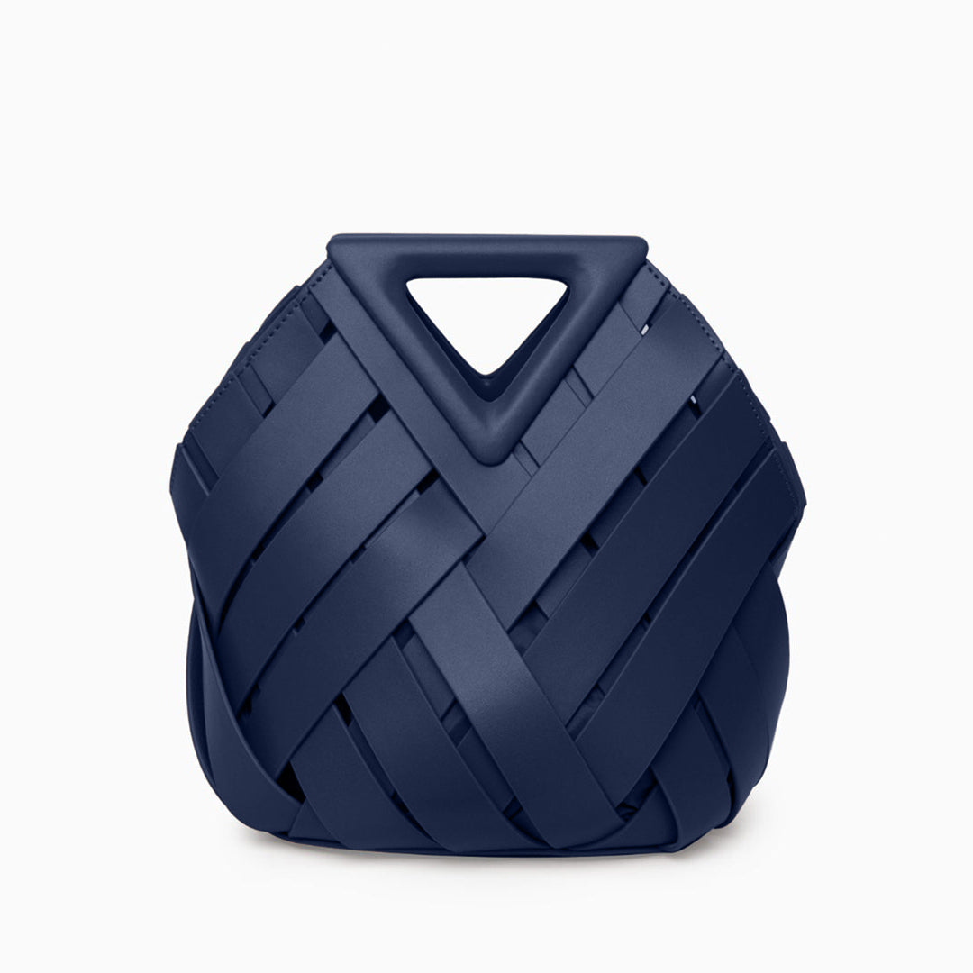 Damen Handtasche mit Flecht-Design und Dreieckshenkel