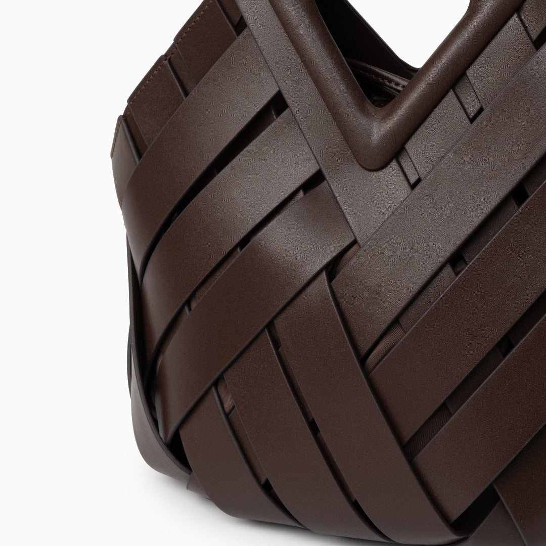 Damen Handtasche mit Flecht-Design und Dreieckshenkel