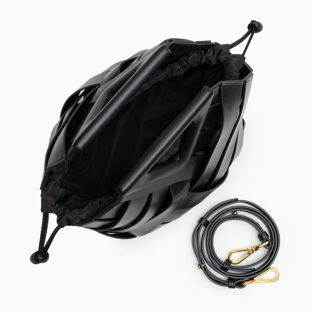 Damen Handtasche mit Flecht-Design und Dreieckshenkel