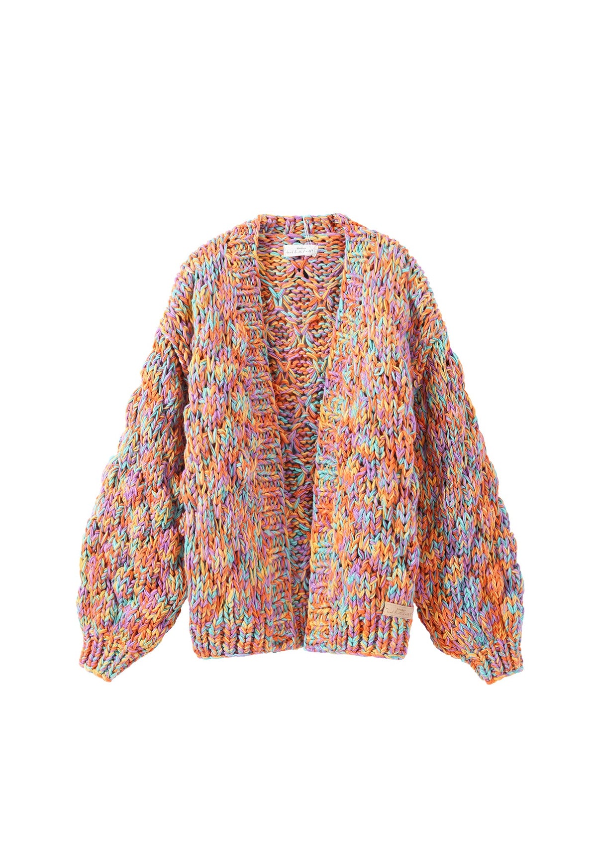 Damen bunte Strickjacke im Oversized-Schnitt
