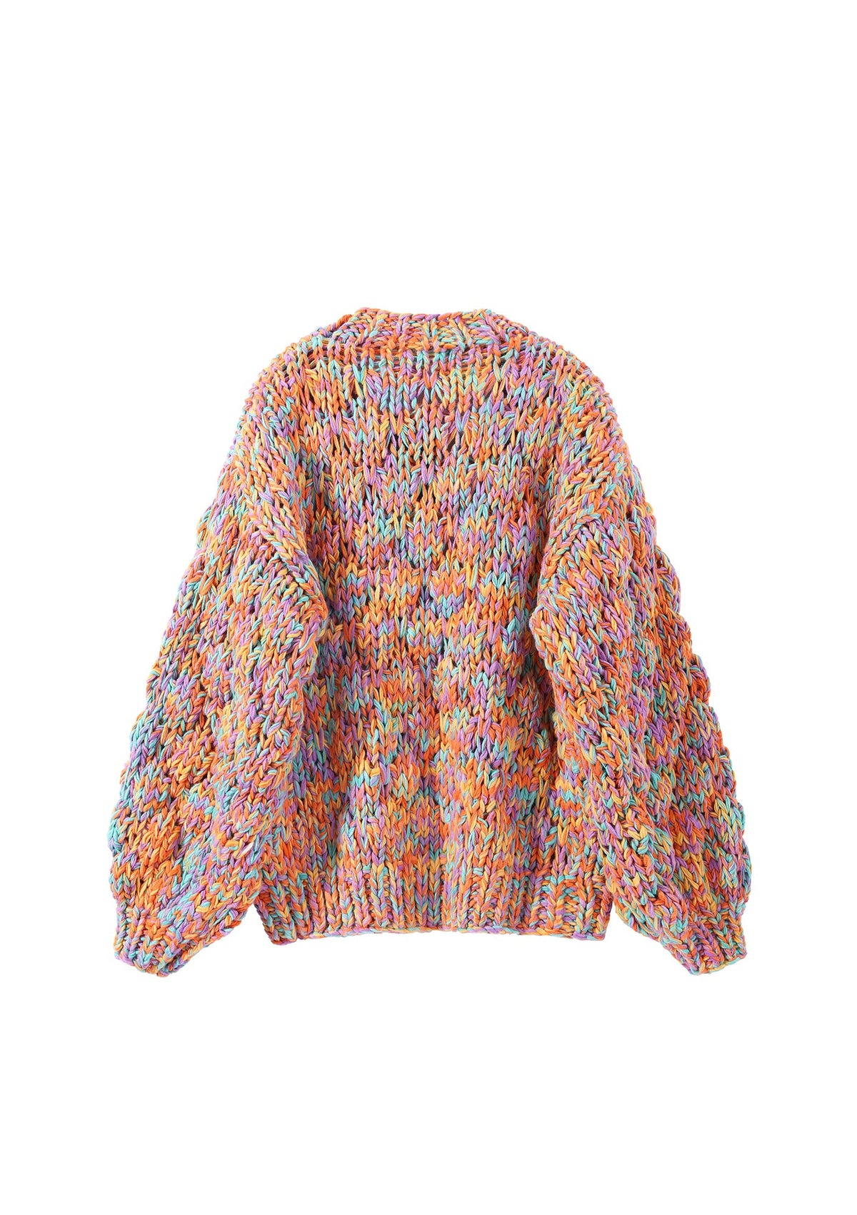 Damen bunte Strickjacke im Oversized-Schnitt